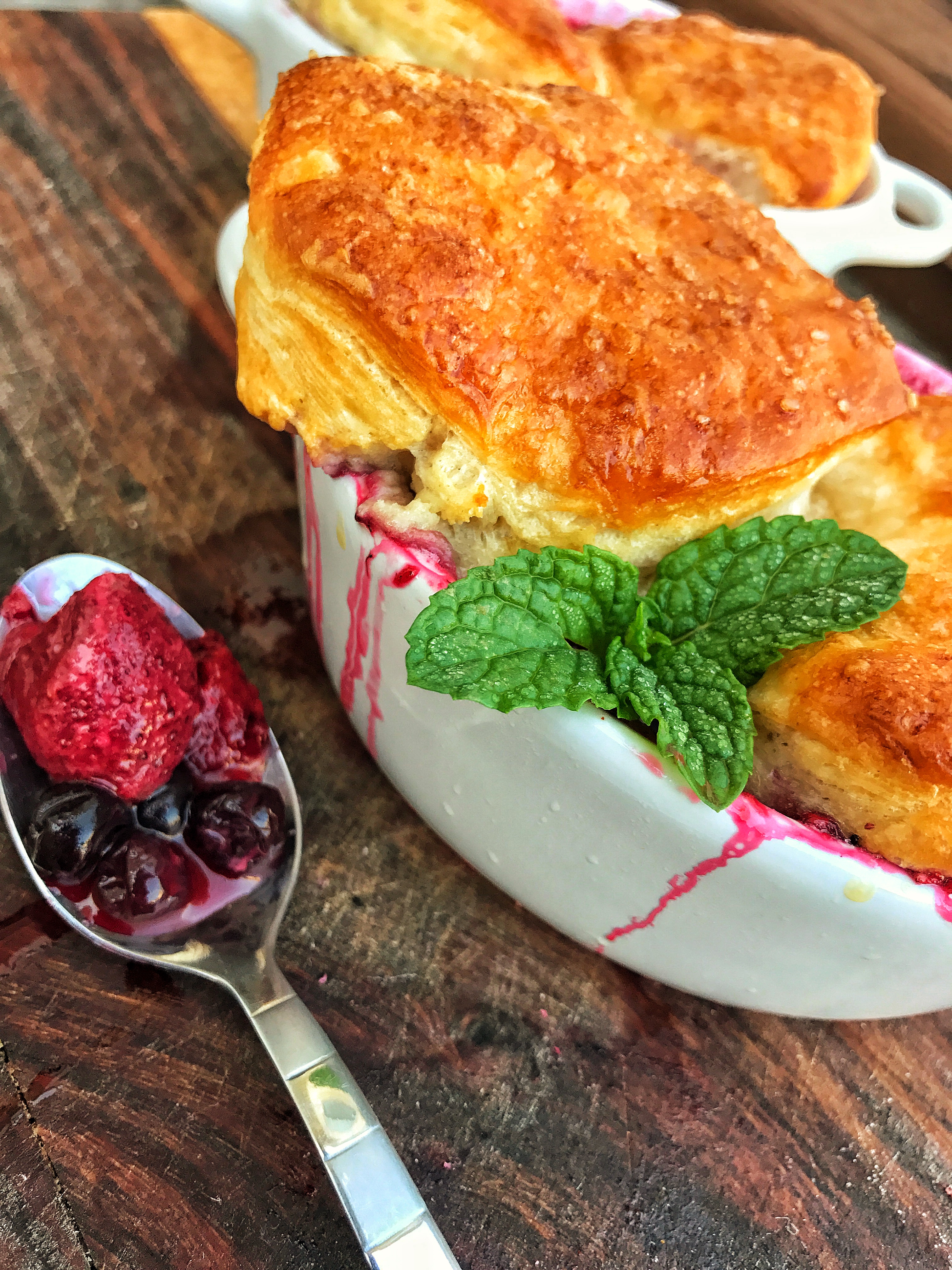 Triple Berry Biscuit Cobbler