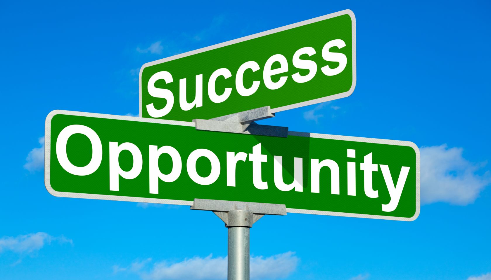 Success Opportunity Street Intersection Sign