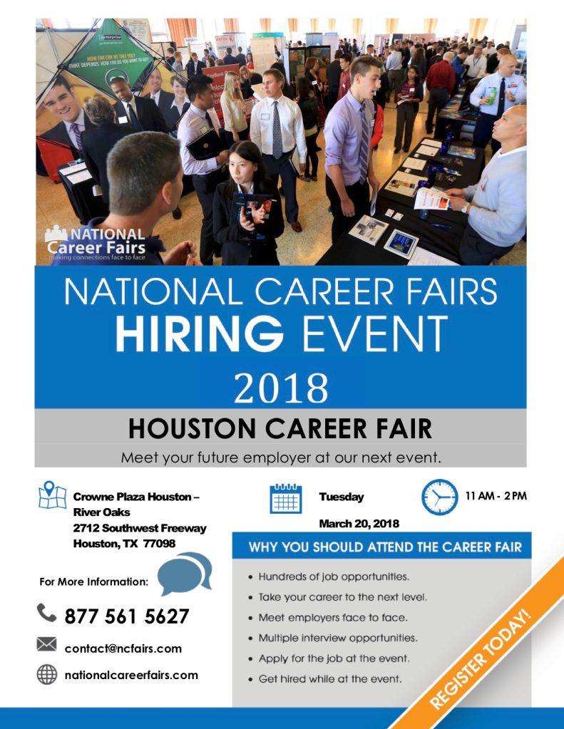 National Career Fairs Houston Hiring Event
