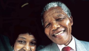 Former President Nelson Mandela and his wife, Winnie Madikizela Mandela.