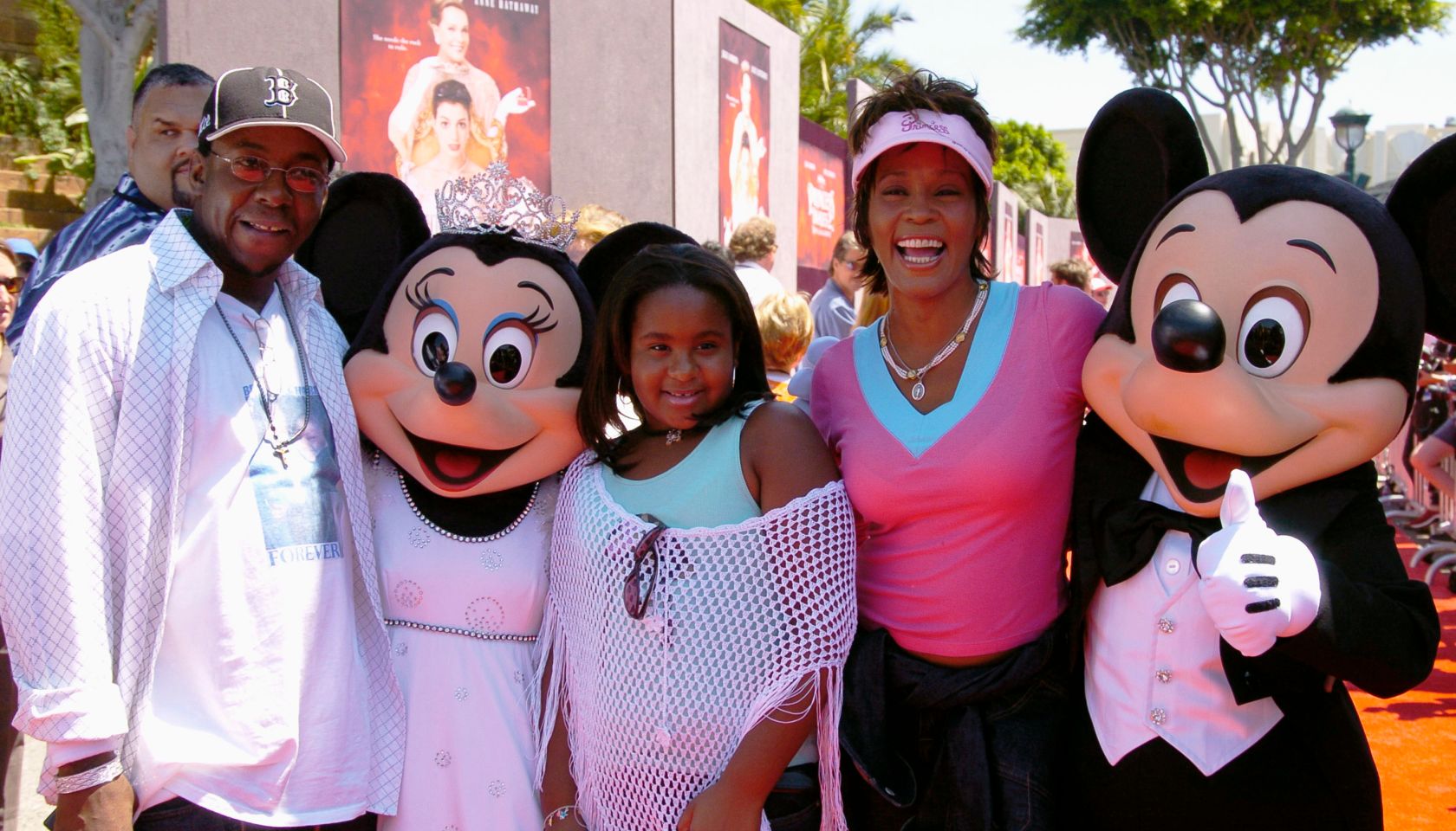 Whitney Houston, Bobby Brown And Bobbi Kristina Brown Visit Disneyland