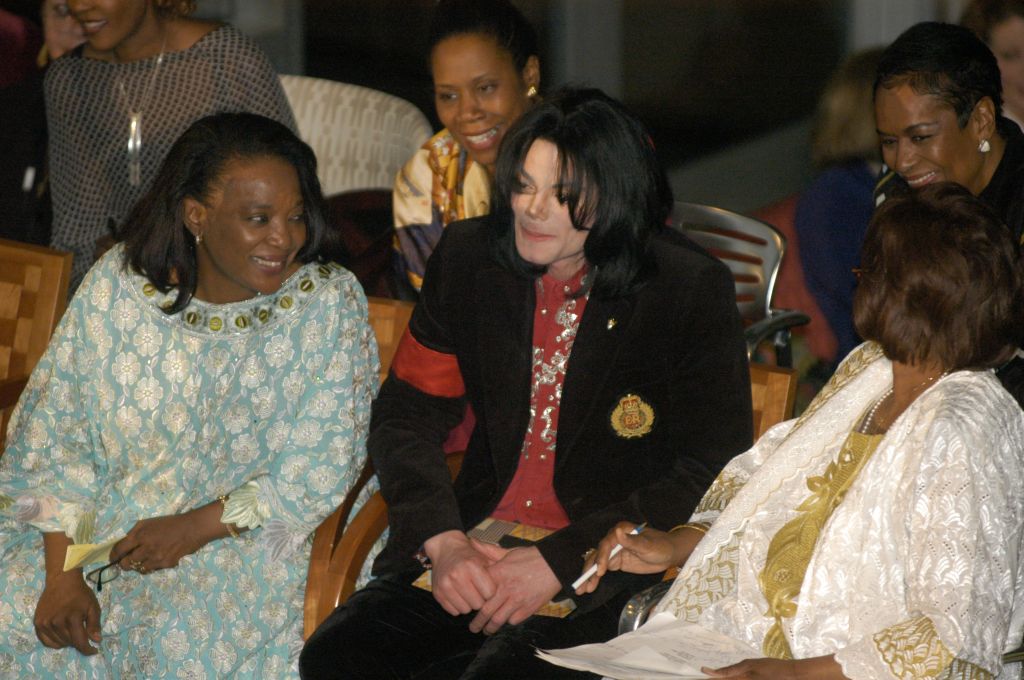 Pop Star Michael Jackson attends an event at the Ethiopian...