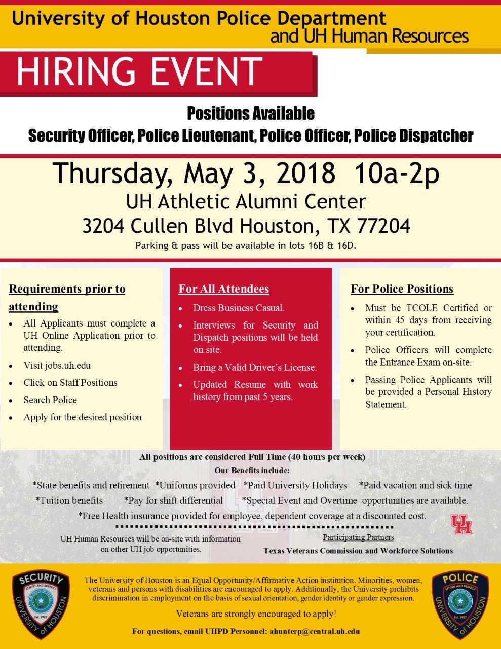 University of Houston Hiring Event