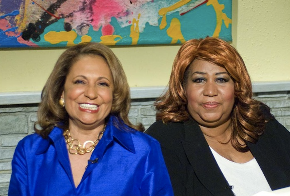 Kathy Hughes and Aretha Franklin