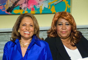 Kathy Hughes and Aretha Franklin