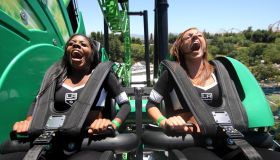 The Green Lantern: First Flight Ride Opening Media Day At Six Flags Magic Mountain