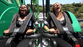 The Green Lantern: First Flight Ride Opening Media Day At Six Flags Magic Mountain