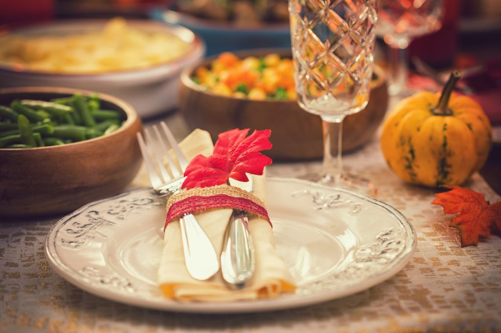 Festive Place Setting with Autumn Decorations