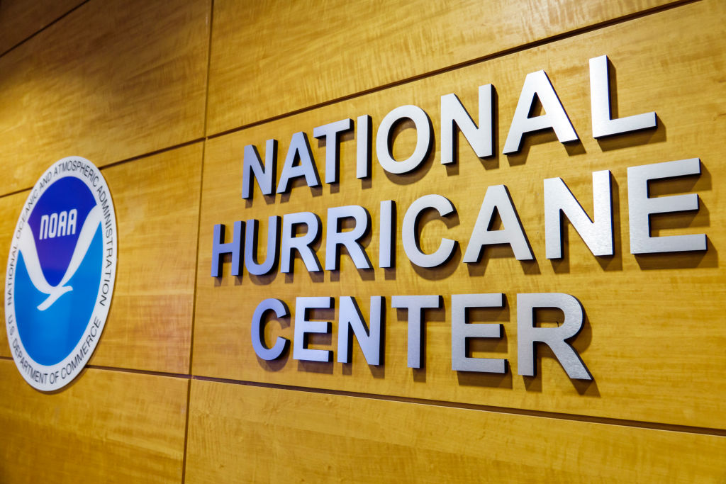 Miami, National Hurricane Center Sign and logo