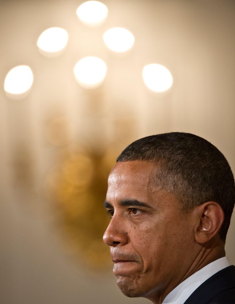 US President Barack Obama makes a statem