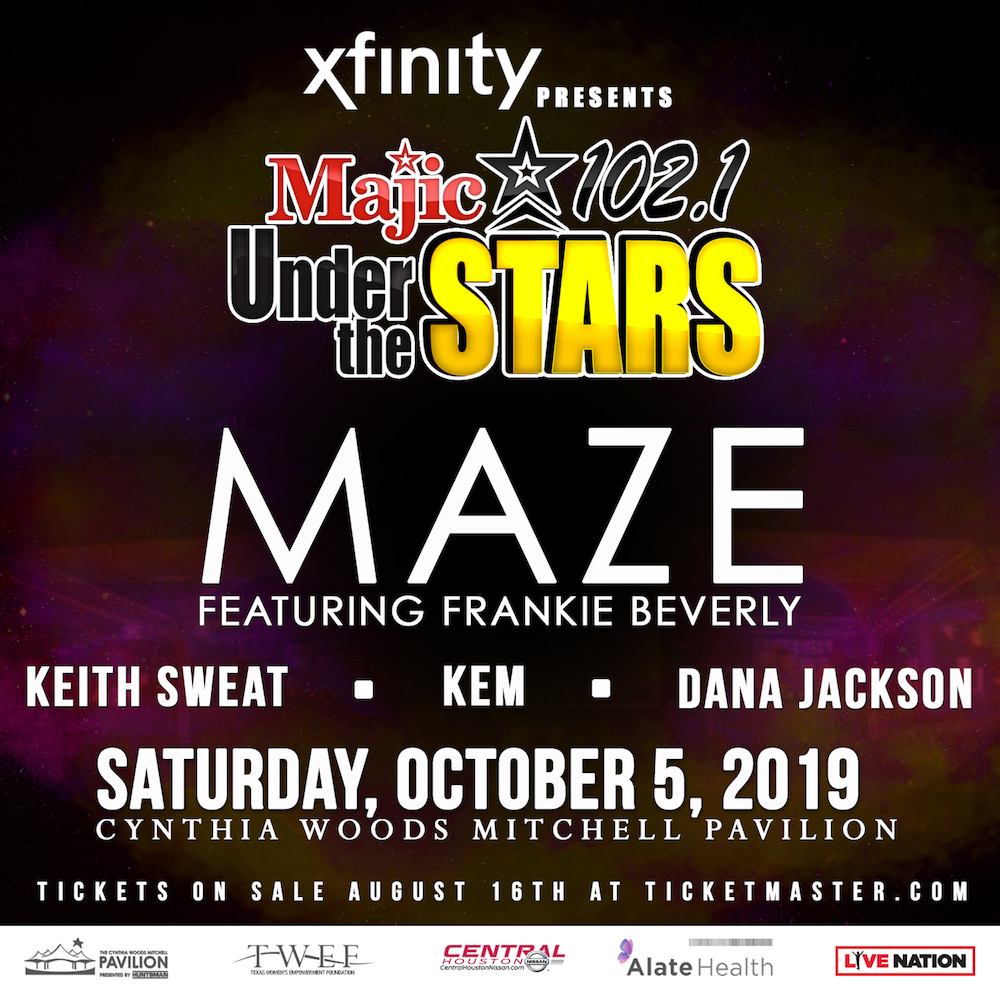 Majic Under The Stars 2019 Maze Featuring Frankie Beverly To Perform