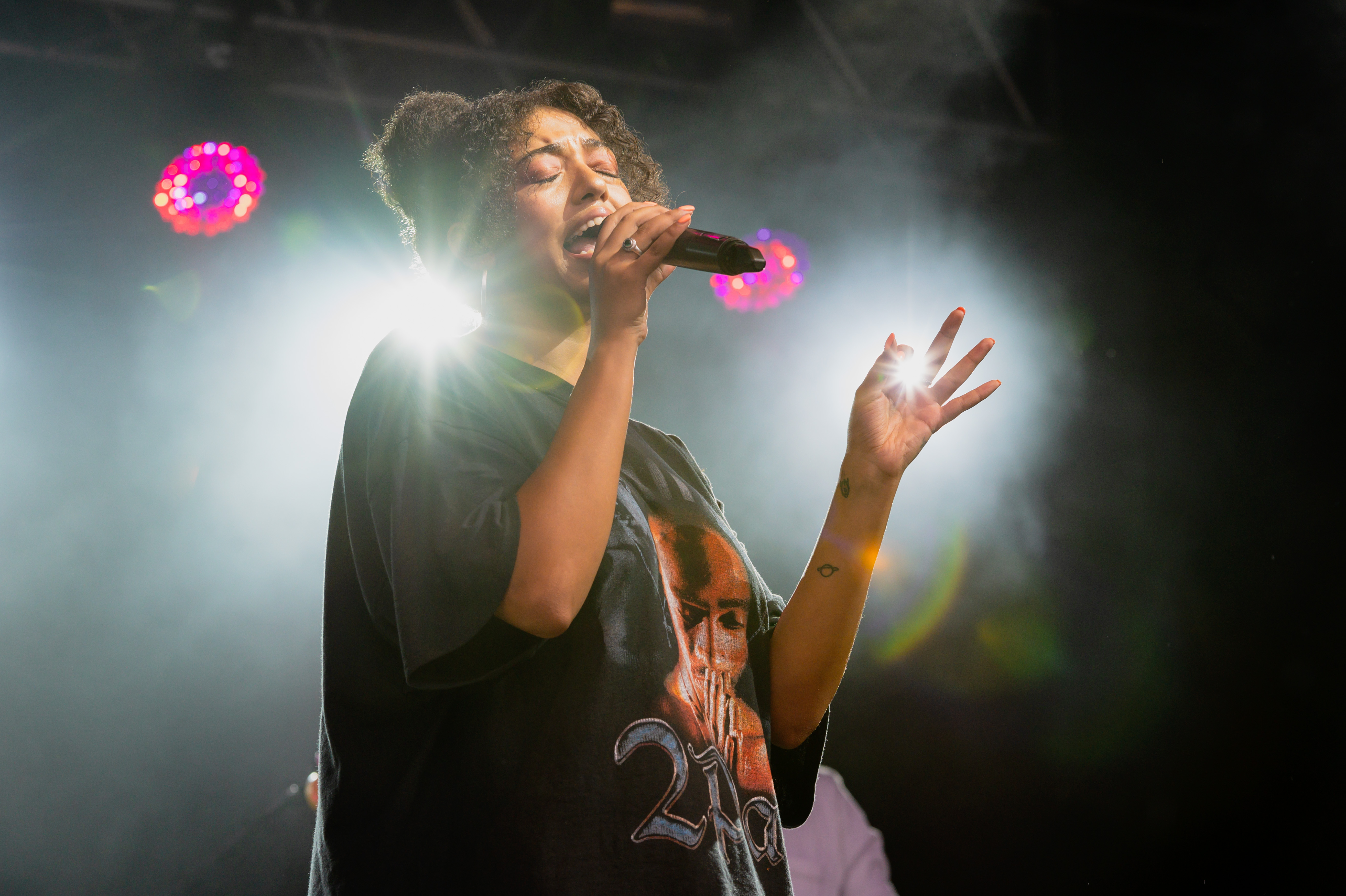 Leicester singer Mahalia performs live on the main stage on day 2 of Standon Calling 2019.