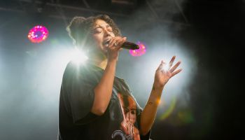 Leicester singer Mahalia performs live on the main stage on day 2 of Standon Calling 2019.