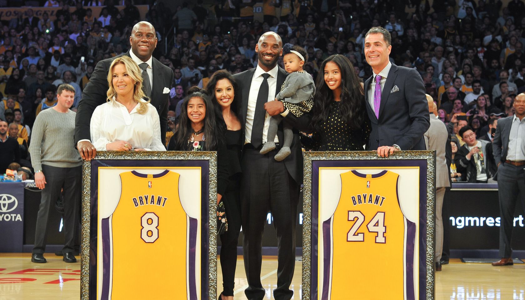 Celebrities At The Los Angeles Lakers Game