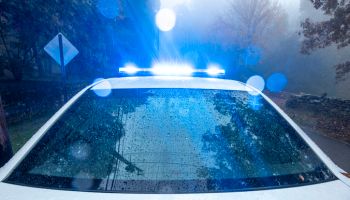 Police Car with Flashing Lights
