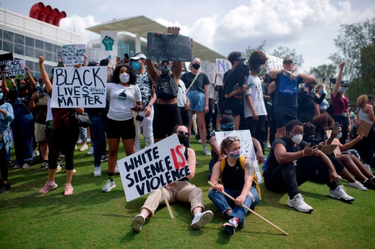 Protesting Outside George R. Brown Convention Center