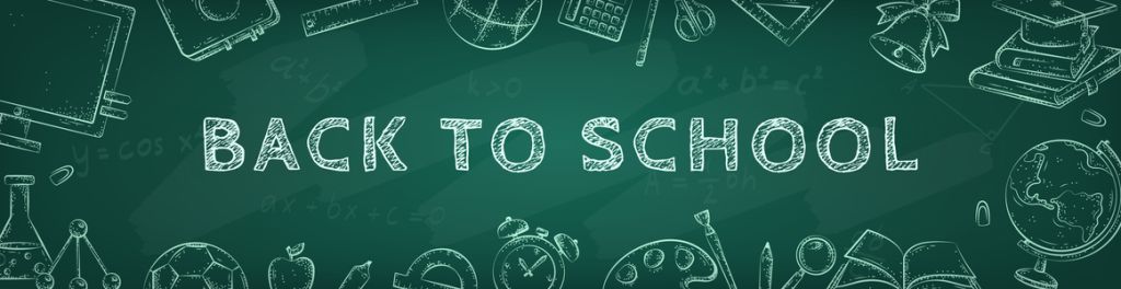 Back to School horizontal banner