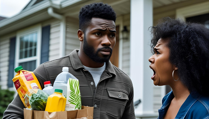Angry Woman Yelling at Husband