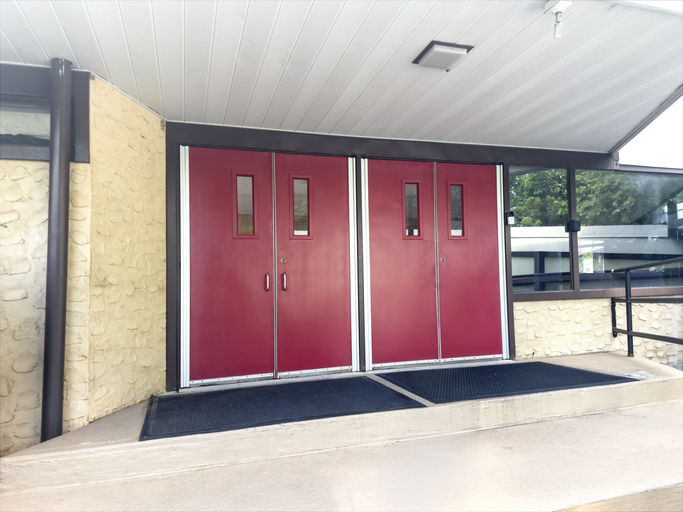 School building entrance