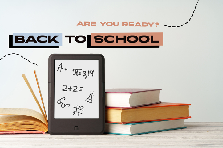 Preparation for a new school year with educational materials and a message about getting ready for classes
