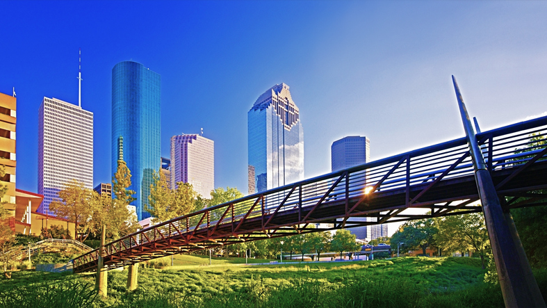 Texas, Houston, Bridge over Buffulo Bayou