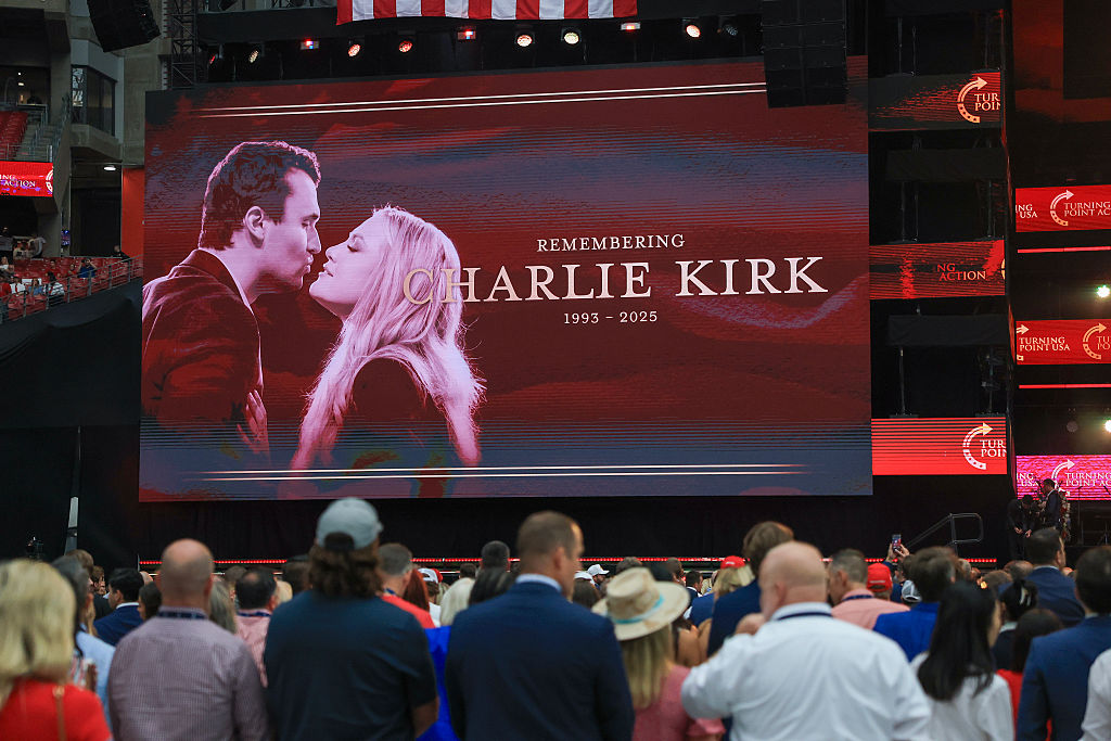 Memorial Service Held For Slain Conservative Activist Charlie Kirk At State Farm Stadium