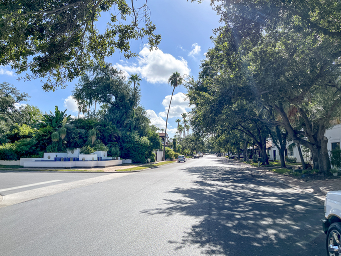 Typical residential street in Texas