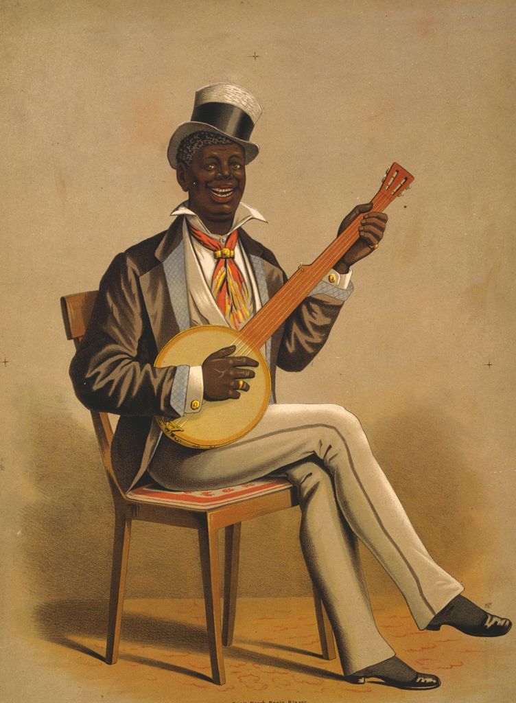 Swell negro banjo player