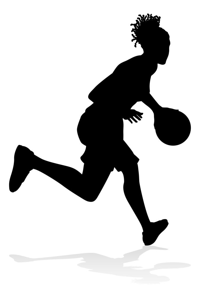 Silhouette Woman Female Sports Basketball Player